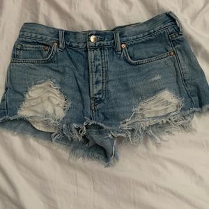 free people jean shorts